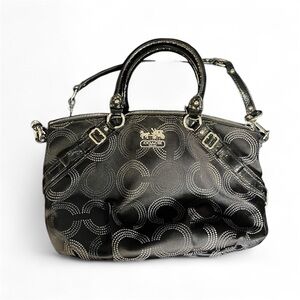 Coach Madison Sophia Dotted Op Art Satchel Bag